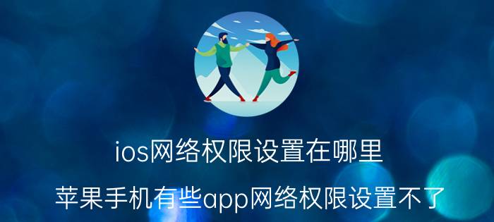 ios网络权限设置在哪里 苹果手机有些app网络权限设置不了？